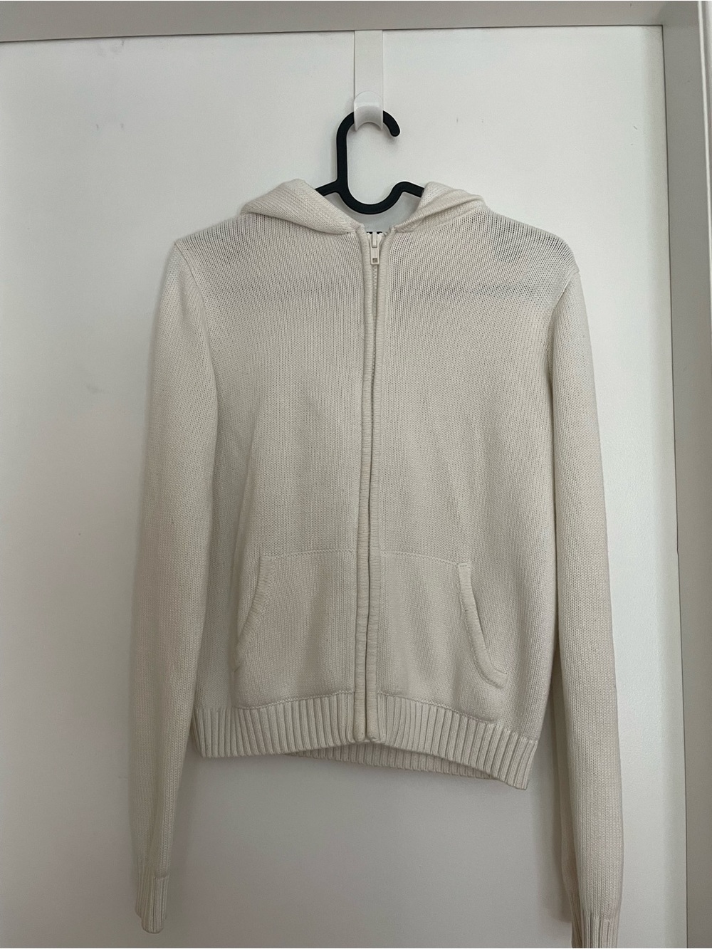 Brandy Melville Creme Zip Up sweater